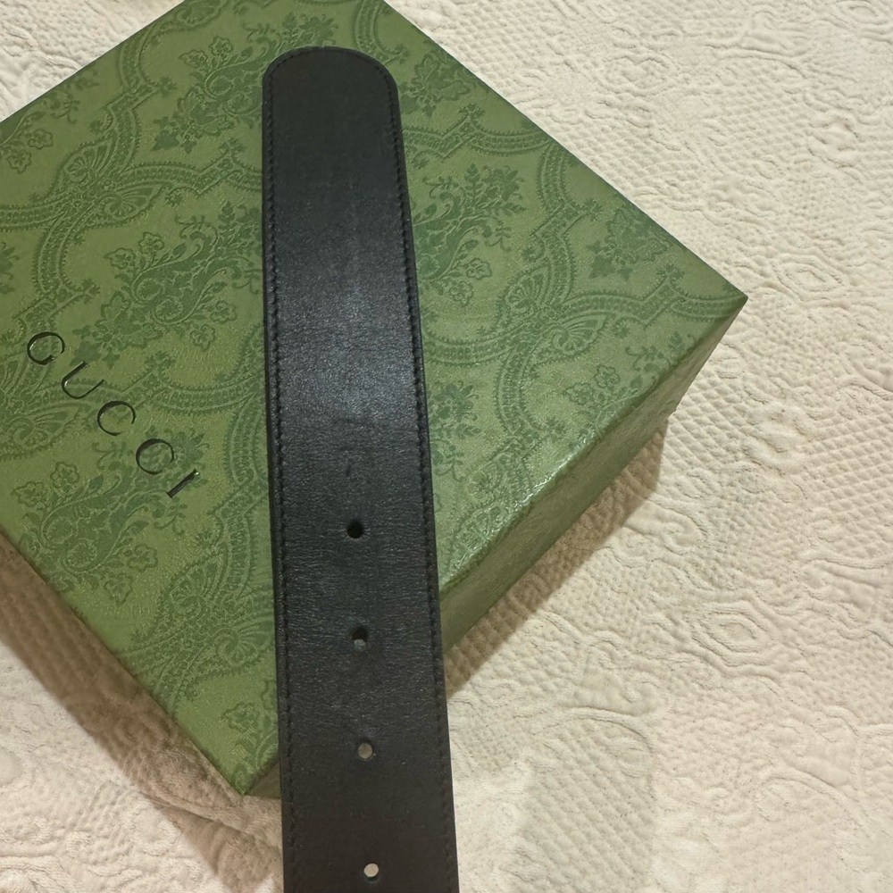 Gucci GG Black leather Marmont Belt Buckle 85-34 400593 Men or Women - Picture 4 of 5